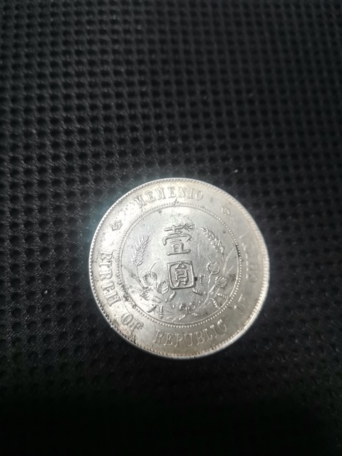 古玩錢幣孫中山像壹圓真品鑒賞圖