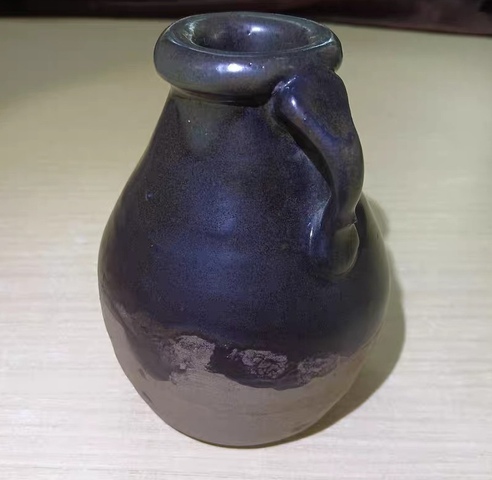 古玩陶瓷黑釉雙系瓶真品鑒賞圖