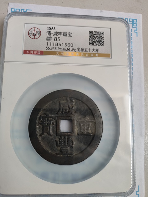古玩錢幣咸豐重寶源五十真品鑒賞圖