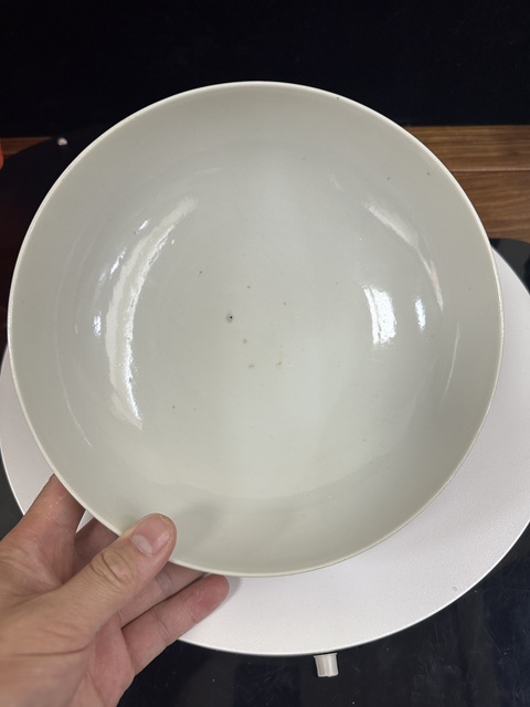 古玩陶瓷清中期粉彩四季花卉紋大碗真品鑒賞圖
