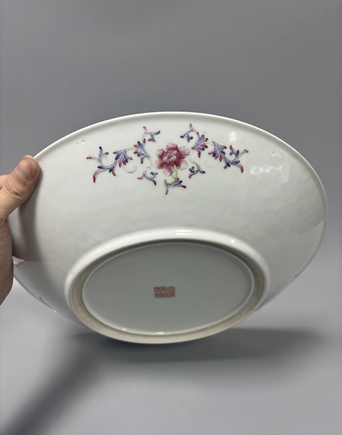 古玩陶瓷民國粉彩五龍紋盤真品鑒賞圖