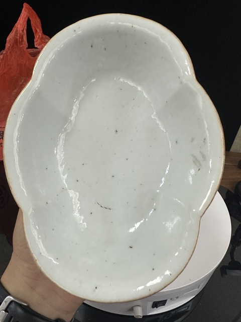 古玩陶瓷清同冶粉彩花卉紋海棠貢盤拍賣，當前價格1688元