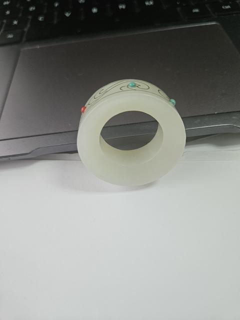 古玩玉器和田玉扳指真品鑒賞圖