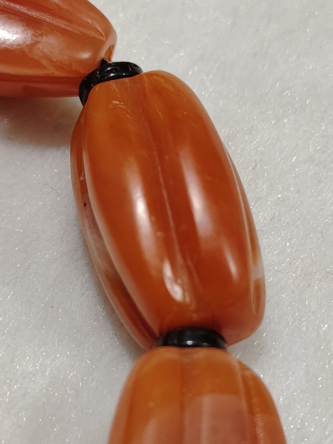 古玩玉器南紅瑪瑙“瓜棱珠串”拍賣,當前價格6800元