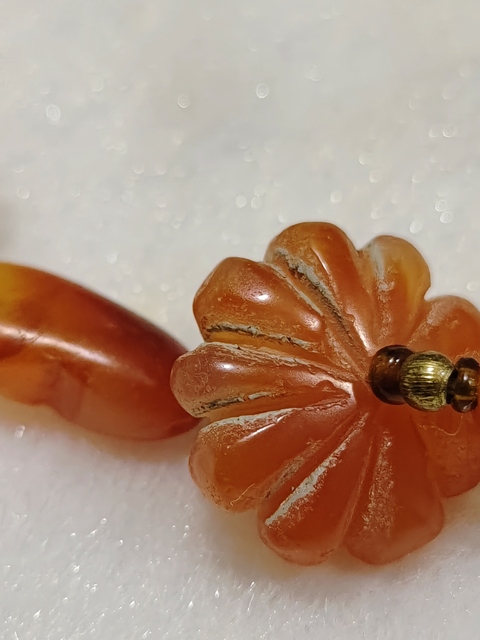 古玩玉器紅瑪瑙珠鏈拍賣,當前價格3800元