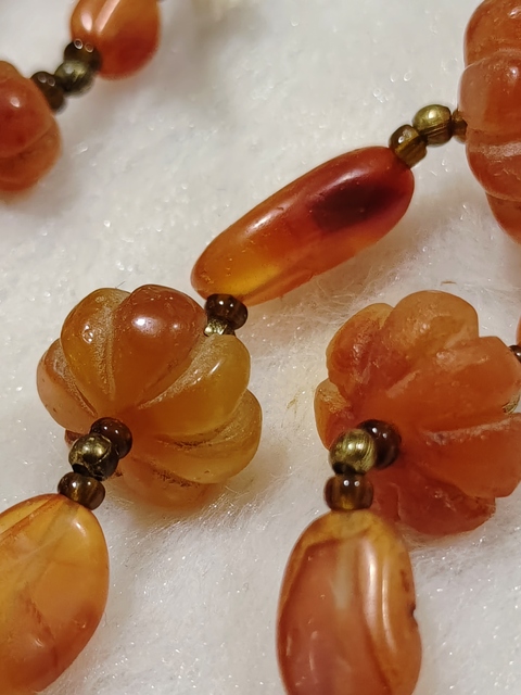古玩玉器紅瑪瑙珠鏈拍賣,當前價格3800元