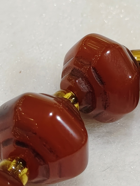 古玩玉器紅瑪瑙珠串拍賣,當前價格5800元