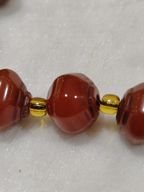 古玩玉器紅瑪瑙珠串拍賣,當前價格5800元