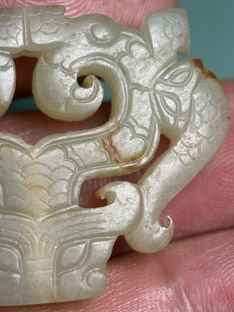 古玩玉器漢代龍佩真品鑒賞圖