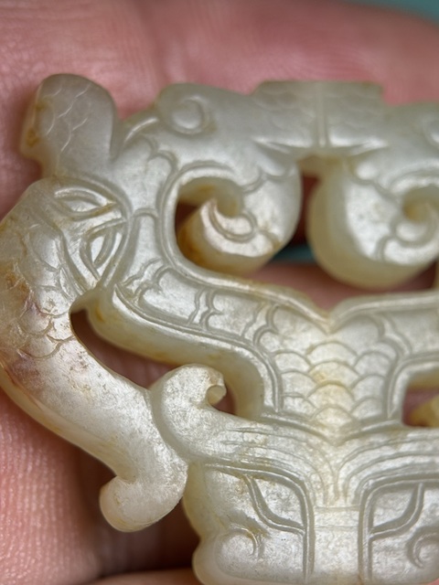 古玩玉器漢代龍佩真品鑒賞圖