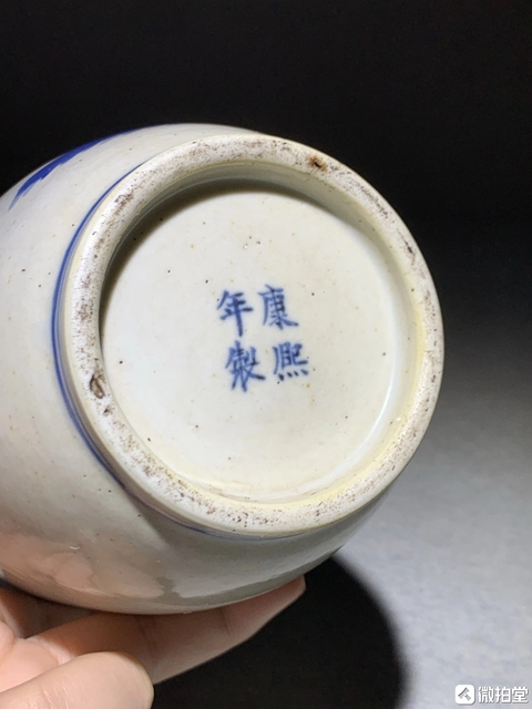 古玩陶瓷光緒青花棒槌瓶真品鑒賞圖