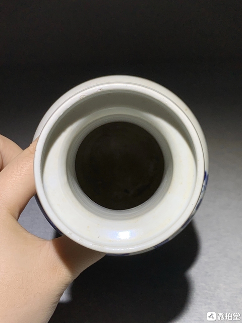 古玩陶瓷光緒青花棒槌瓶真品鑒賞圖