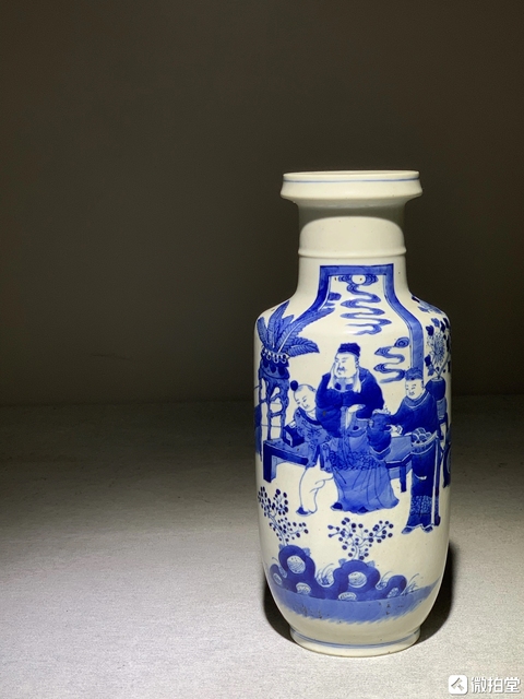 古玩陶瓷光緒青花棒槌瓶真品鑒賞圖