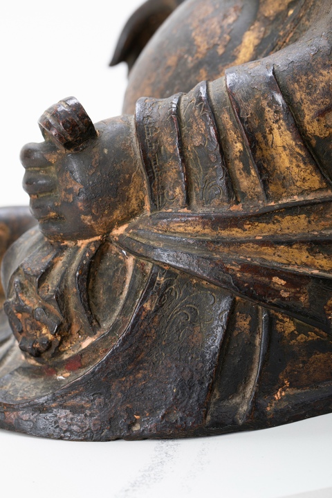 古玩銅器明代帶罐彌勒佛真品鑒賞圖