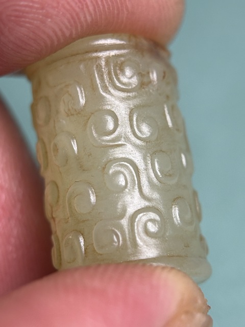 古玩玉器漢代黃玉谷紋勒子拍賣,當前價格32600元