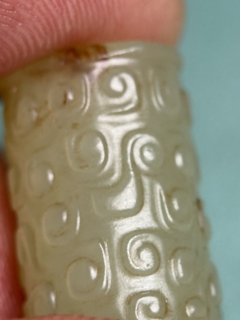 古玩玉器漢代黃玉谷紋勒子拍賣,當前價格32600元