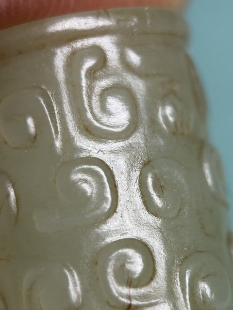 古玩玉器漢代黃玉谷紋勒子拍賣,當前價格32600元