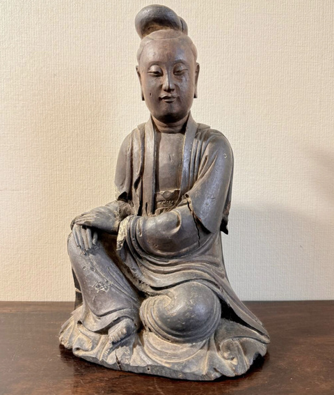 古玩雜項木雕像真品鑒賞圖