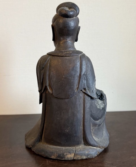 古玩雜項木雕像真品鑒賞圖