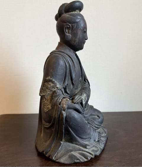 古玩雜項木雕像真品鑒賞圖