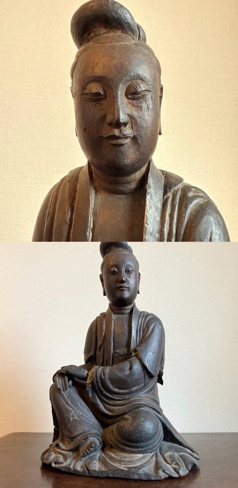 古玩雜項木雕像真品鑒賞圖