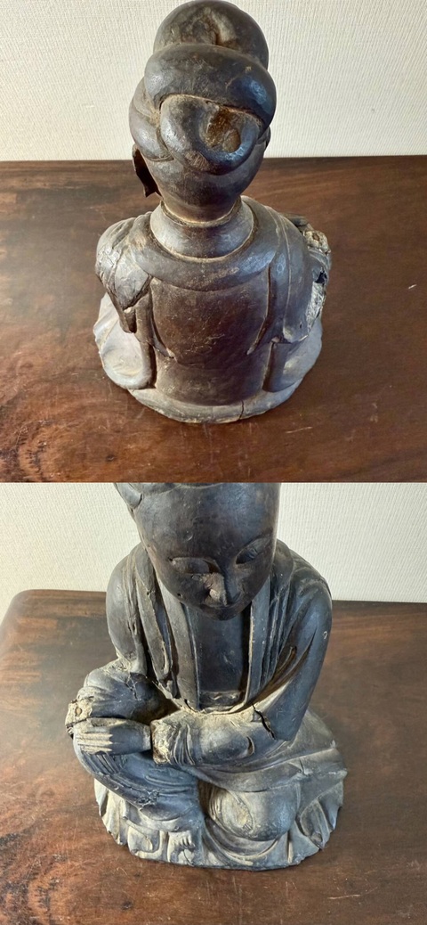 古玩雜項木雕像真品鑒賞圖