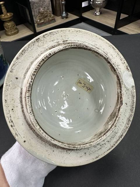 古玩陶瓷青花五彩將軍罐真品鑒賞圖