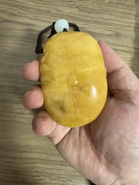 古玩玉器金絲玉雕“龍紋把件”真品鑒賞圖