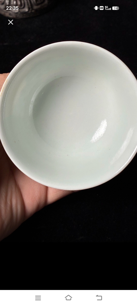 古玩陶瓷花鳥(niǎo)紋青花碗真品鑒賞圖
