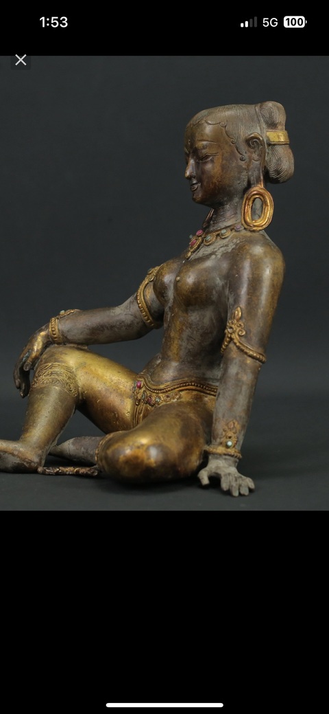 古玩銅器佛母真品鑒賞圖