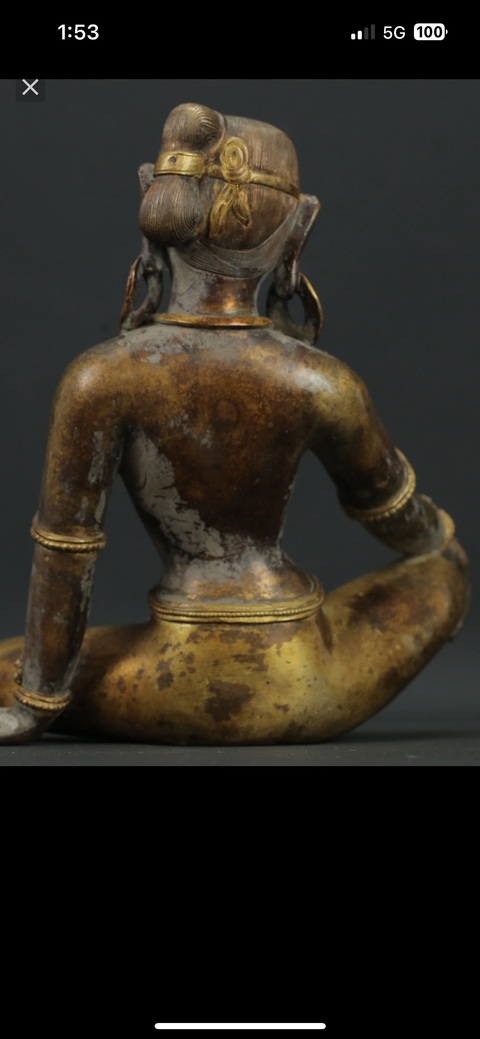 古玩銅器佛母真品鑒賞圖