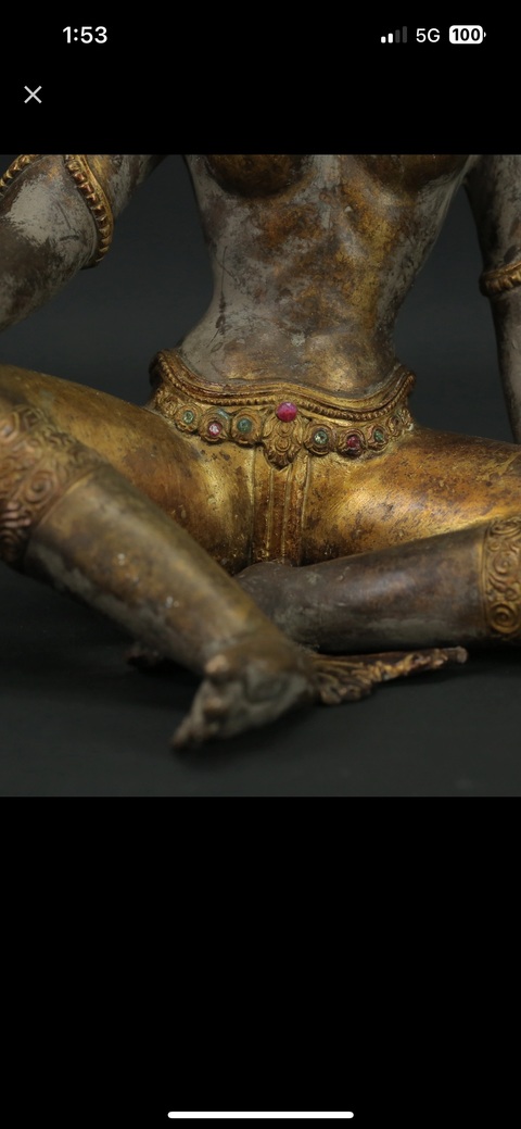 古玩銅器佛母真品鑒賞圖