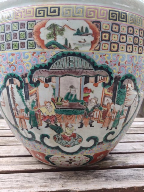 古玩陶瓷刀馬人缸真品鑒賞圖