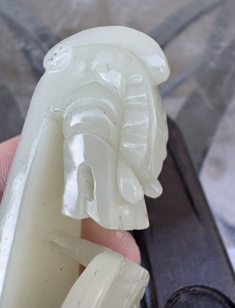 古玩玉器和田玉雕“蒼龍教子”帶鉤真品鑒賞圖