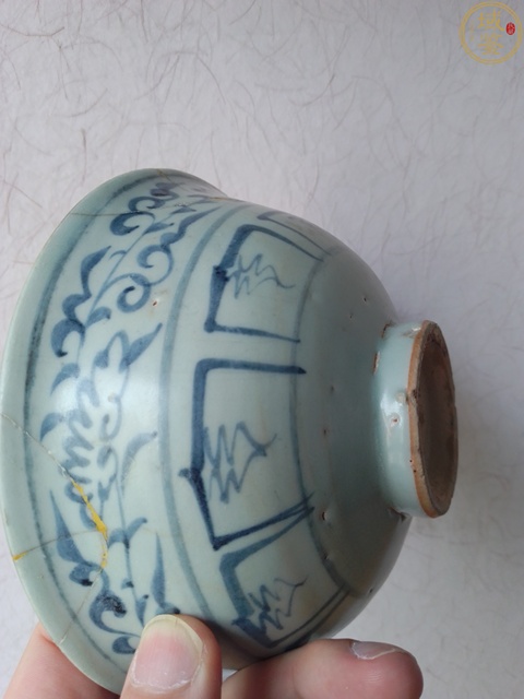 古玩陶瓷[元青花]花卉紋撇口碗拍賣，當前價格36800元