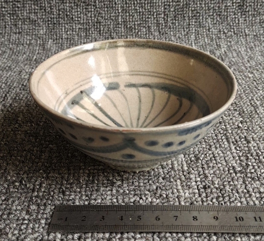 古玩陶瓷景德鎮青花月華紋碗拍賣，當前價格1200元