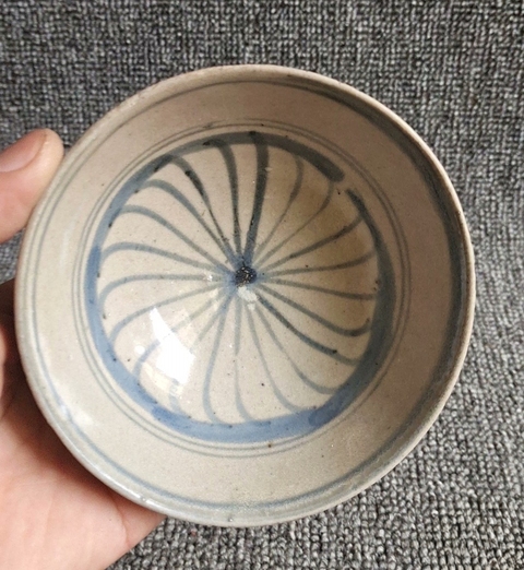 古玩陶瓷景德鎮青花月華紋碗拍賣，當前價格1200元