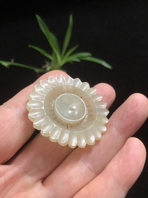 古玩玉器和田玉雕“帽花”真品鑒賞圖