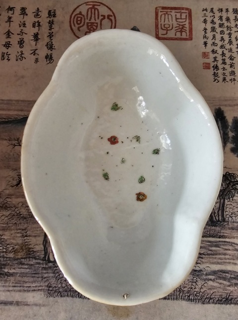 古玩陶瓷清同治?粉彩飛黃騰達福壽三多海棠貢碗拍賣,當前價格1800元