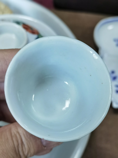 古玩陶瓷民國(guó)壽字紋杯真品鑒賞圖