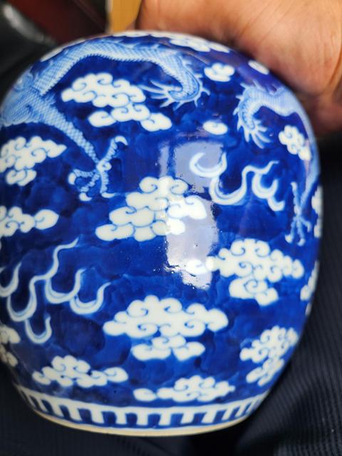 古玩陶瓷光緒青花罐真品鑒賞圖