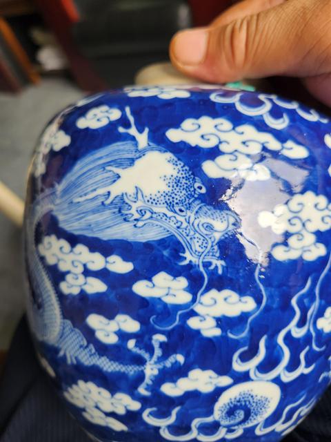 古玩陶瓷光緒青花罐真品鑒賞圖