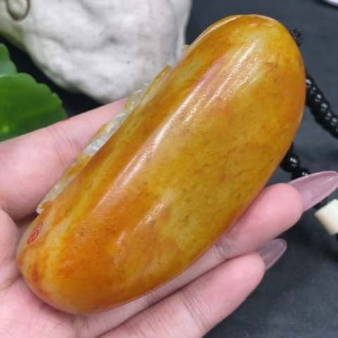 古玩玉器天然和田玉把件真品鑒賞圖