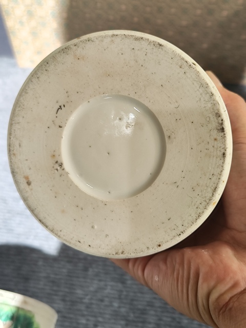 古玩陶瓷粉彩人物福祿壽帽筒真品鑒賞圖