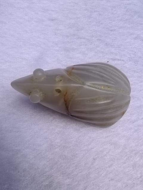 古玩玉器玉鼠墜真品鑒賞圖