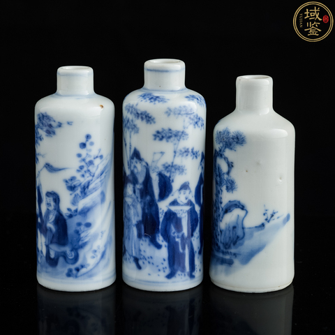 古玩陶瓷清晚期人物故事紋鼻煙壺一組真品鑒賞圖