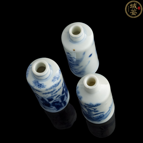 古玩陶瓷清晚期人物故事紋鼻煙壺一組真品鑒賞圖