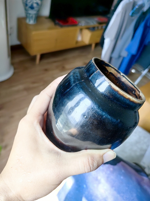 古玩陶瓷黑釉罐真品鑒賞圖