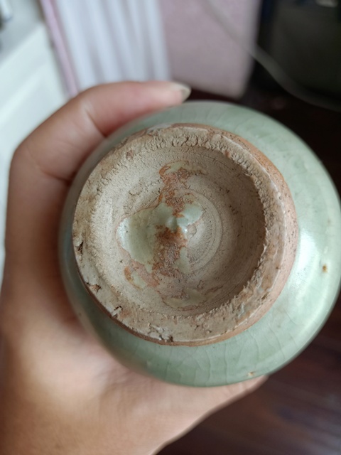古玩陶瓷龍泉青瓷雙耳瓶真品鑒賞圖
