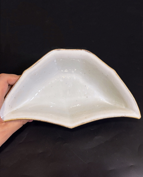 古玩陶瓷清同治 本朝款細路粉彩群仙祝壽圖蝠型貢碗拍賣，當前價格2200元